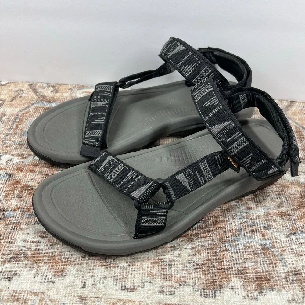 Teva Hurricane XLT2 Sandals Mens 10 Black Gray Hook Loop Hiking‎ Quick Dry